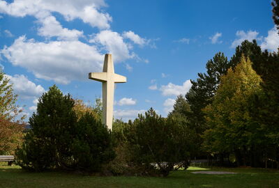 Das Eichsfelder Kreuz an der ehemaligen innerdeutschen Grenze, heute Grünes Band