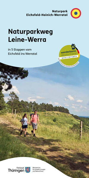 Titelbild der Wanderbroschüre "Naturparkweg Leine-Werra"