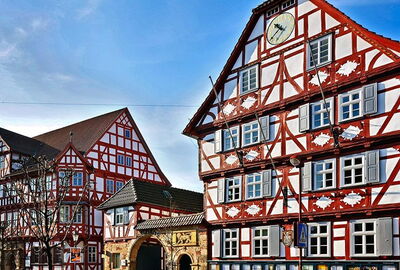 Gasthaus "Zum Schwan" und Rathaus in Wanfried